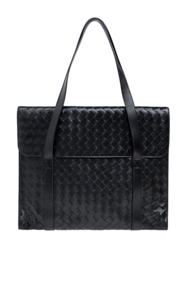 Load image into Gallery viewer, Black leather briefcase