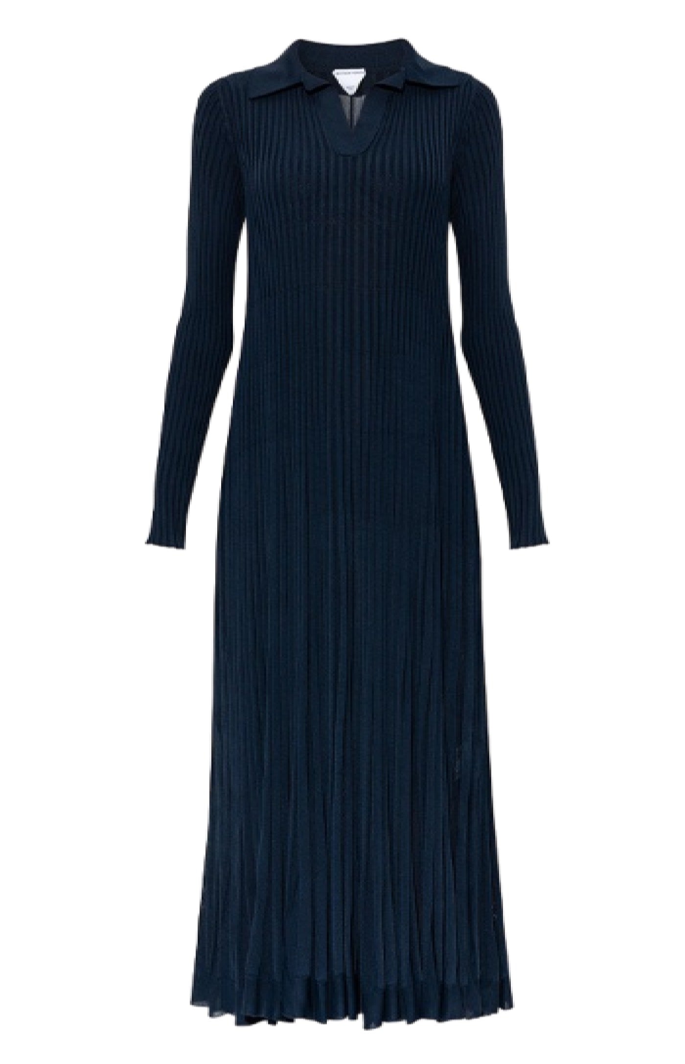 Cargar imagen en el visor de la galería, BV navy blue pleated dress