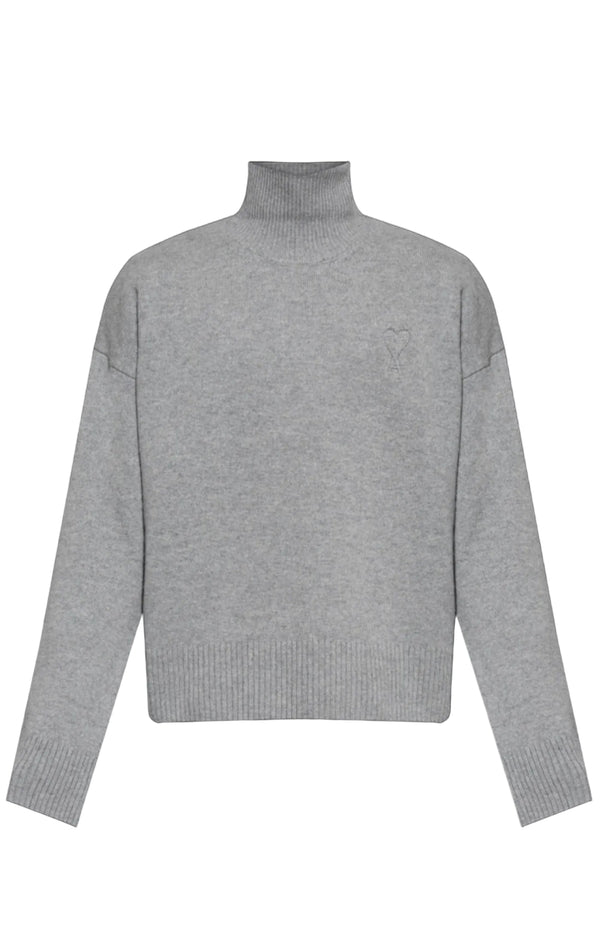 Cargar imagen en el visor de la galería, Ami Alexandre Mattiussi Grey Wool turtleneck