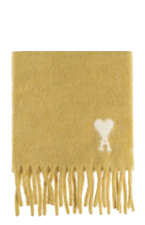 Load image into Gallery viewer, Ami Alexandre Mattiussi Yellow Wool scarf