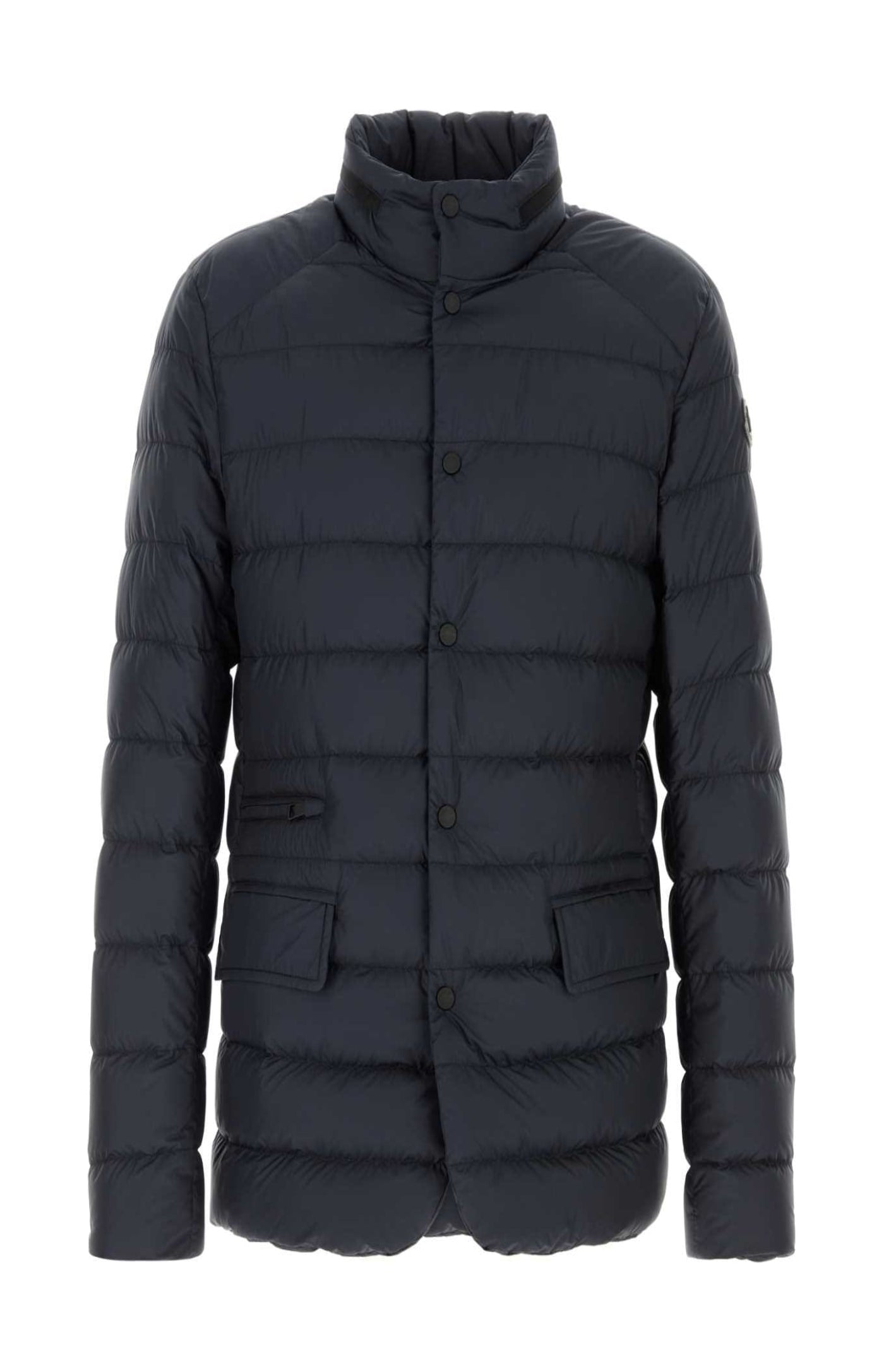 Cargar imagen en el visor de la galería, Navy Blue Polyester Carrelet Down Jacket