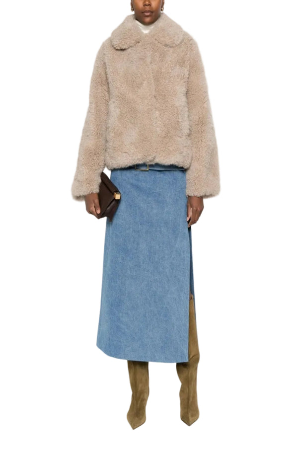 Load image into Gallery viewer, Yves Salomon Teddy-collared Jacket