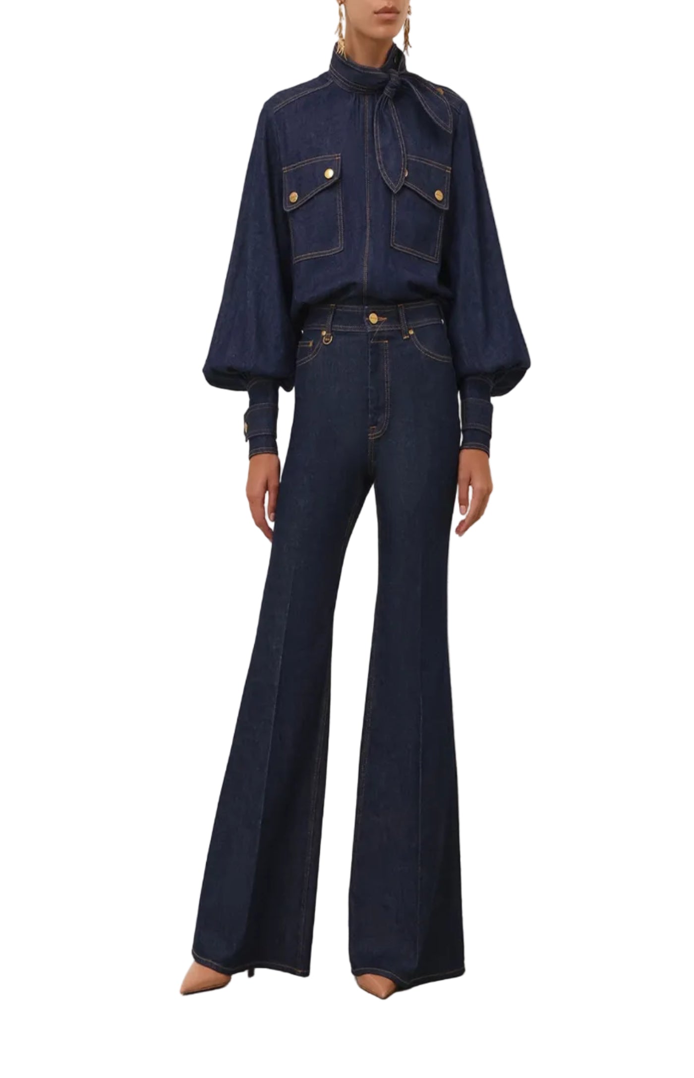 Cargar imagen en el visor de la galería, Denim Flare Jean