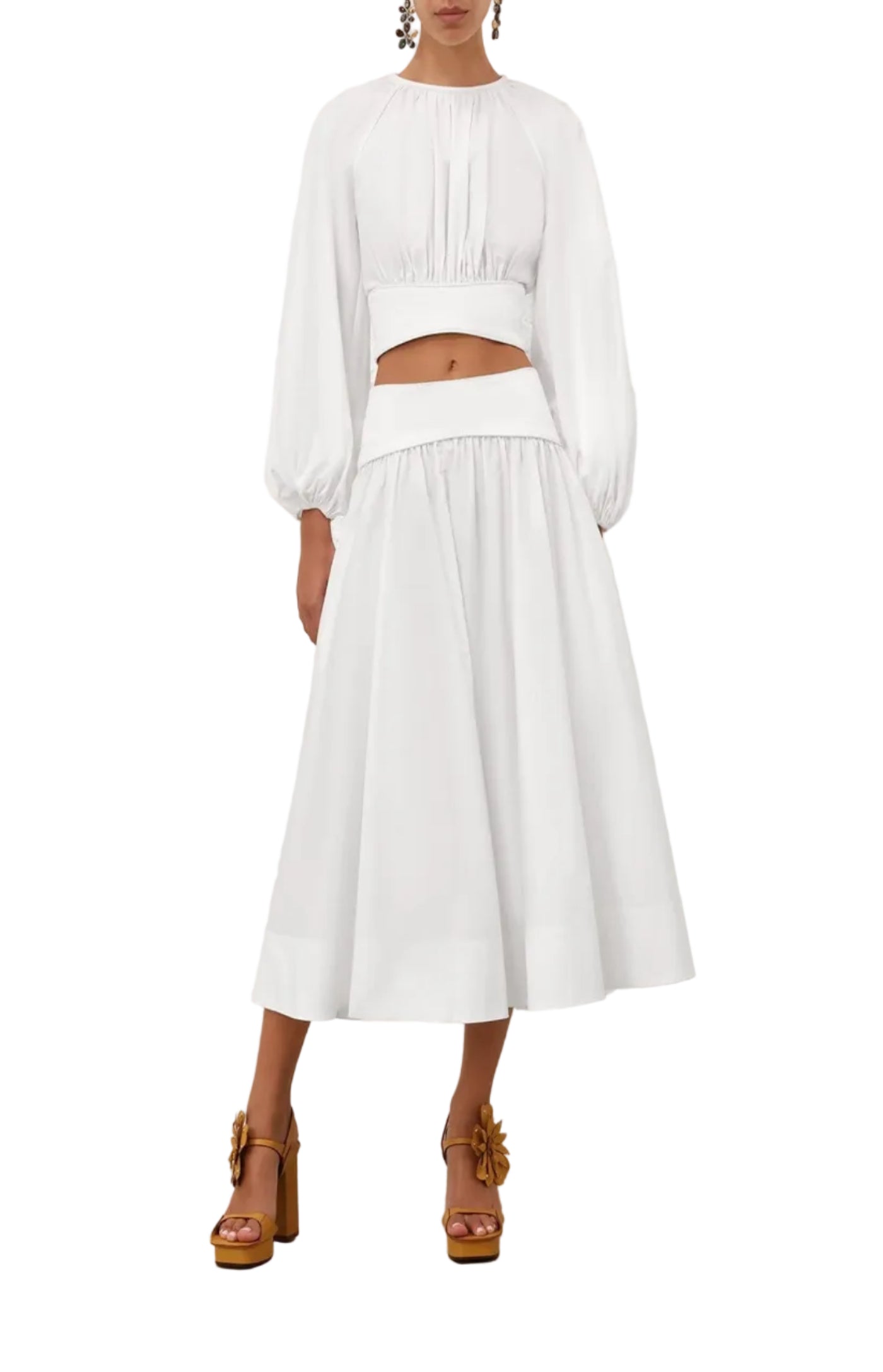 Load image into Gallery viewer, Poplin Midi Skirt