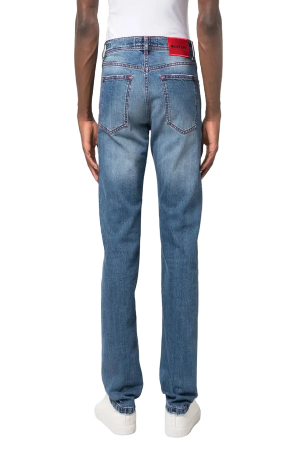 Cargar imagen en el visor de la galería, Mid-rise straight-leg jeans