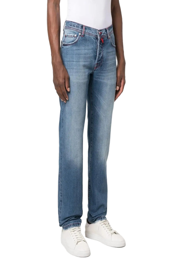 Cargar imagen en el visor de la galería, Mid-rise straight-leg jeans