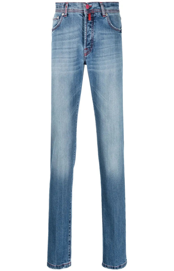Cargar imagen en el visor de la galería, Mid-rise straight-leg jeans