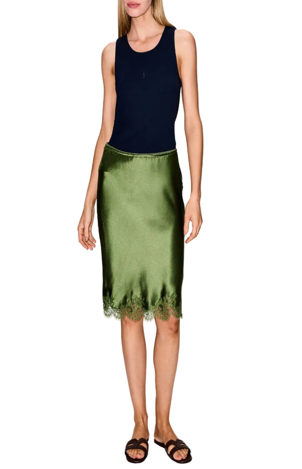 Load image into Gallery viewer, Lace Silk Skirt