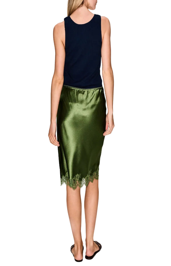 Load image into Gallery viewer, Lace Silk Skirt