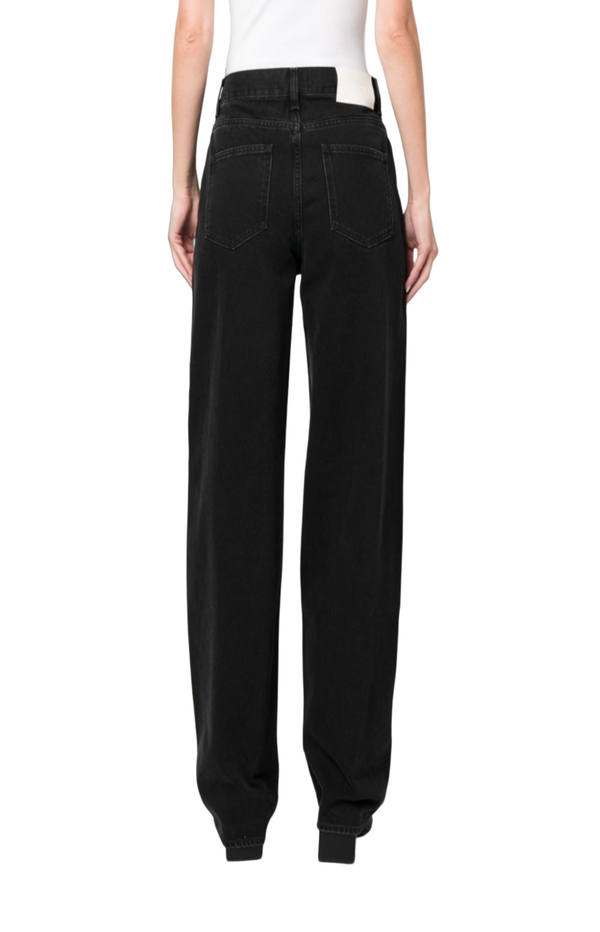 Load image into Gallery viewer, Dark-wash wide-leg jeans