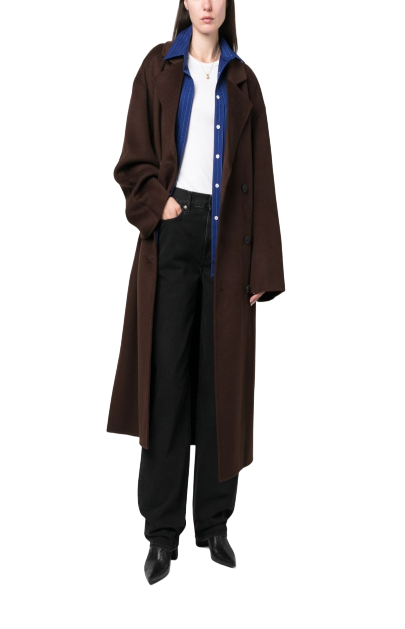 Cargar imagen en el visor de la galería, Dark-wash wide-leg jeans