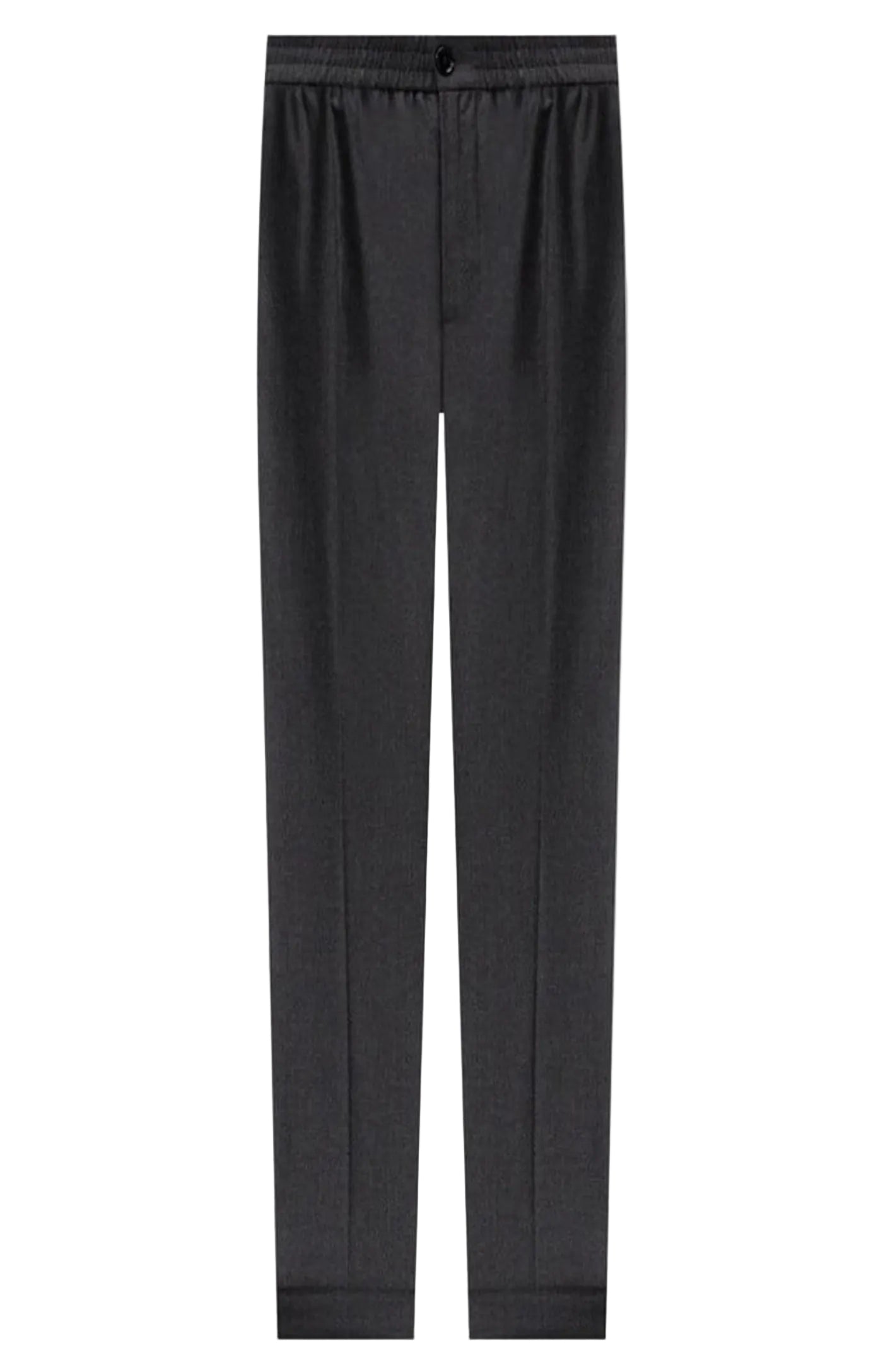 Cargar imagen en el visor de la galería, Antrhracite Black Wool Elasticated Waist Trousers