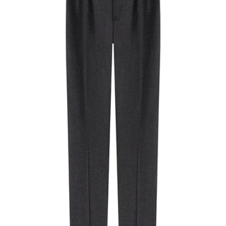 Antrhracite Black Wool Elasticated Waist Trousers