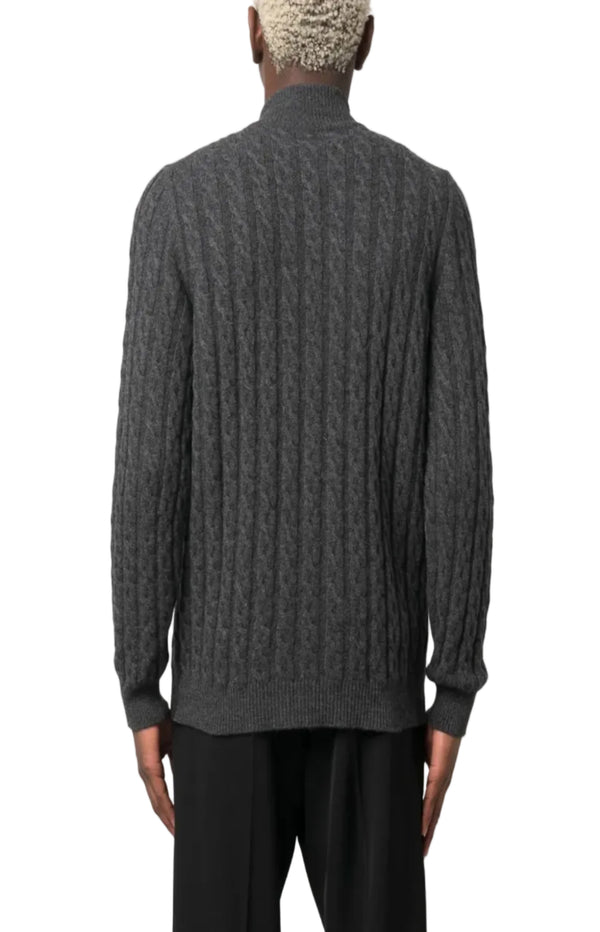 Cargar imagen en el visor de la galería, Cable-knit cashmere jacket
