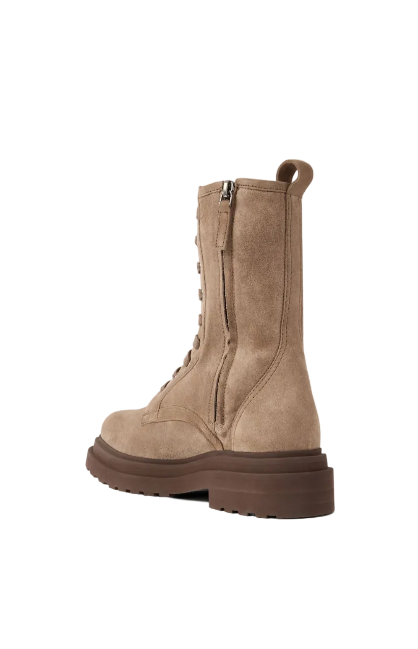 Cargar imagen en el visor de la galería, Suede lace-up boots Brown