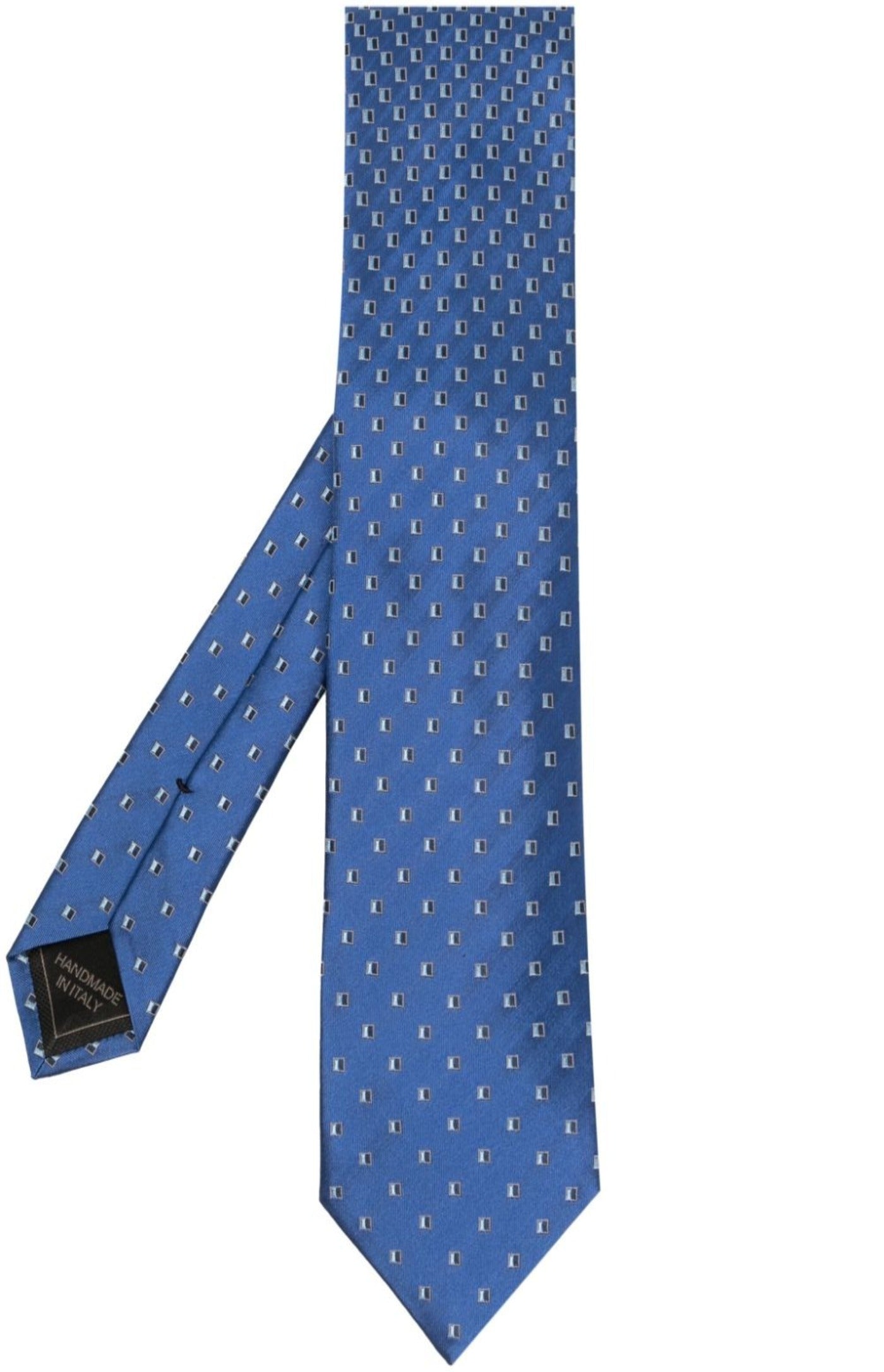 Cargar imagen en el visor de la galería, Geometric-pattern silk tie