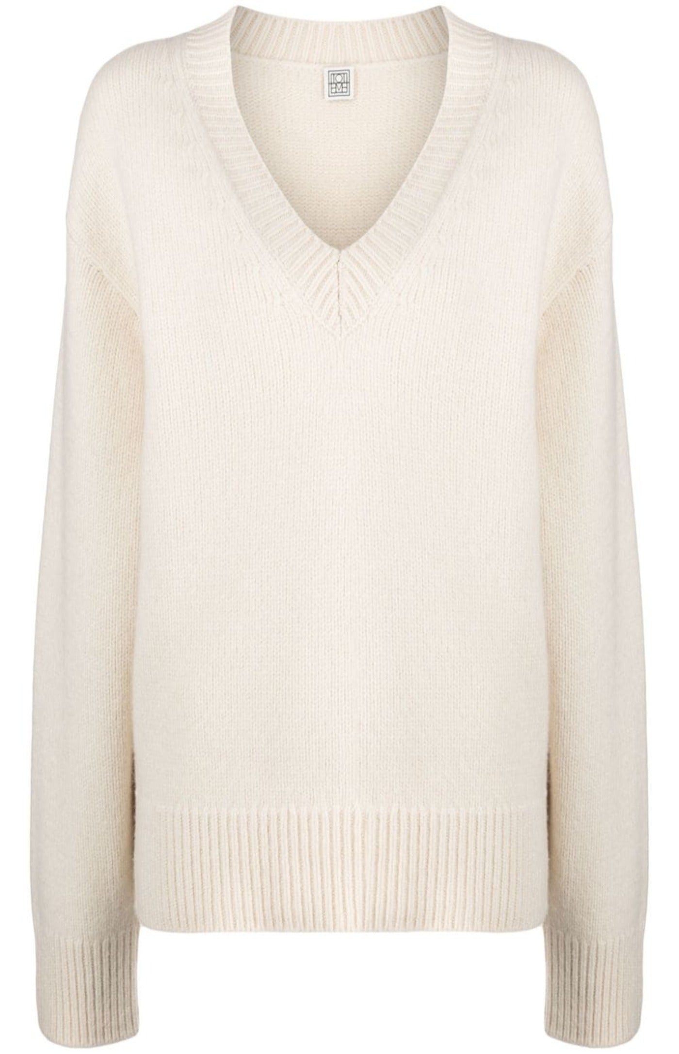 Cargar imagen en el visor de la galería, Dropped-shoulder V-neck jumper