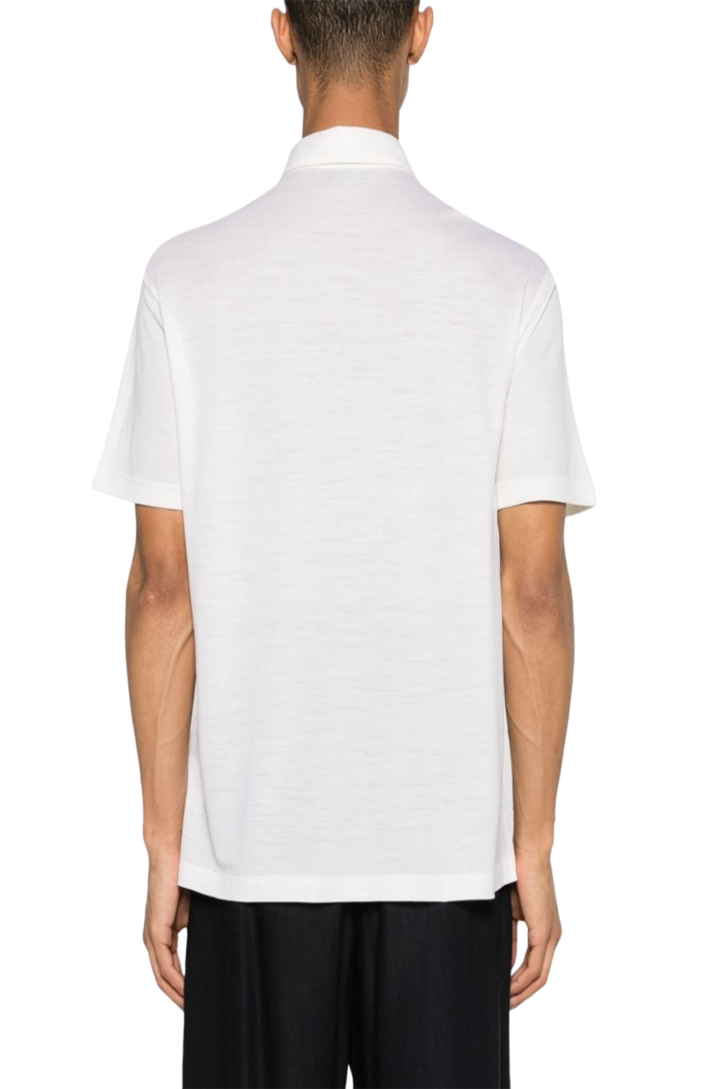 Cargar imagen en el visor de la galería, Logo-embroidered wool polo shirt