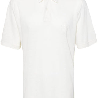 Logo-embroidered wool polo shirt