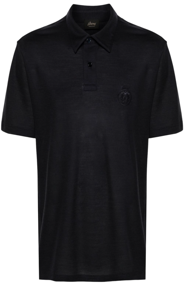 Load image into Gallery viewer, Logo-embroidered wool polo shirt