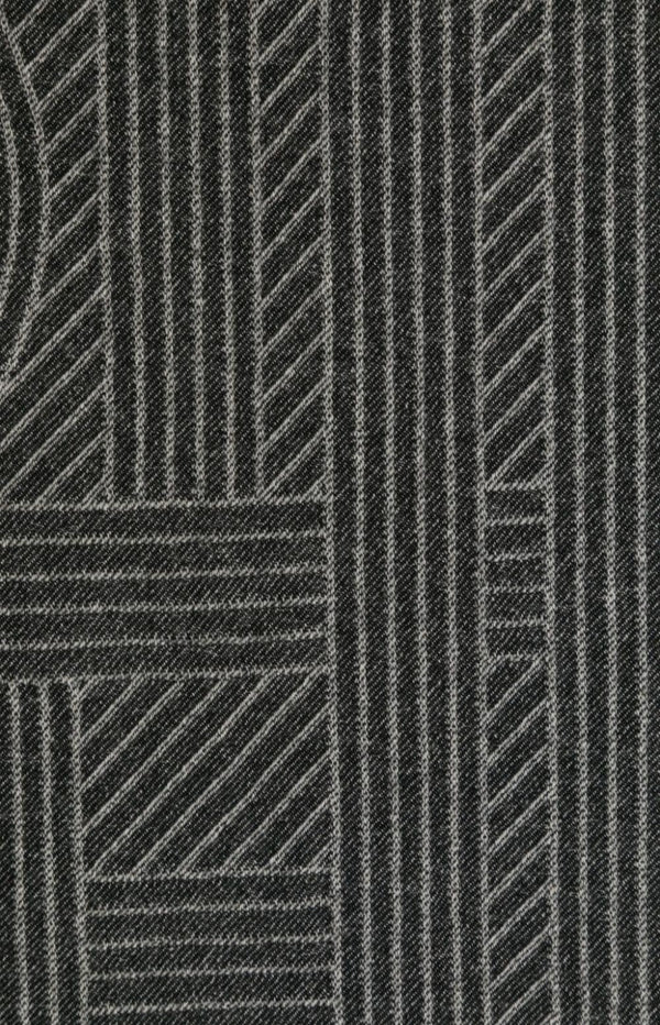Load image into Gallery viewer, Monogram-jacquard striped fringed scarf