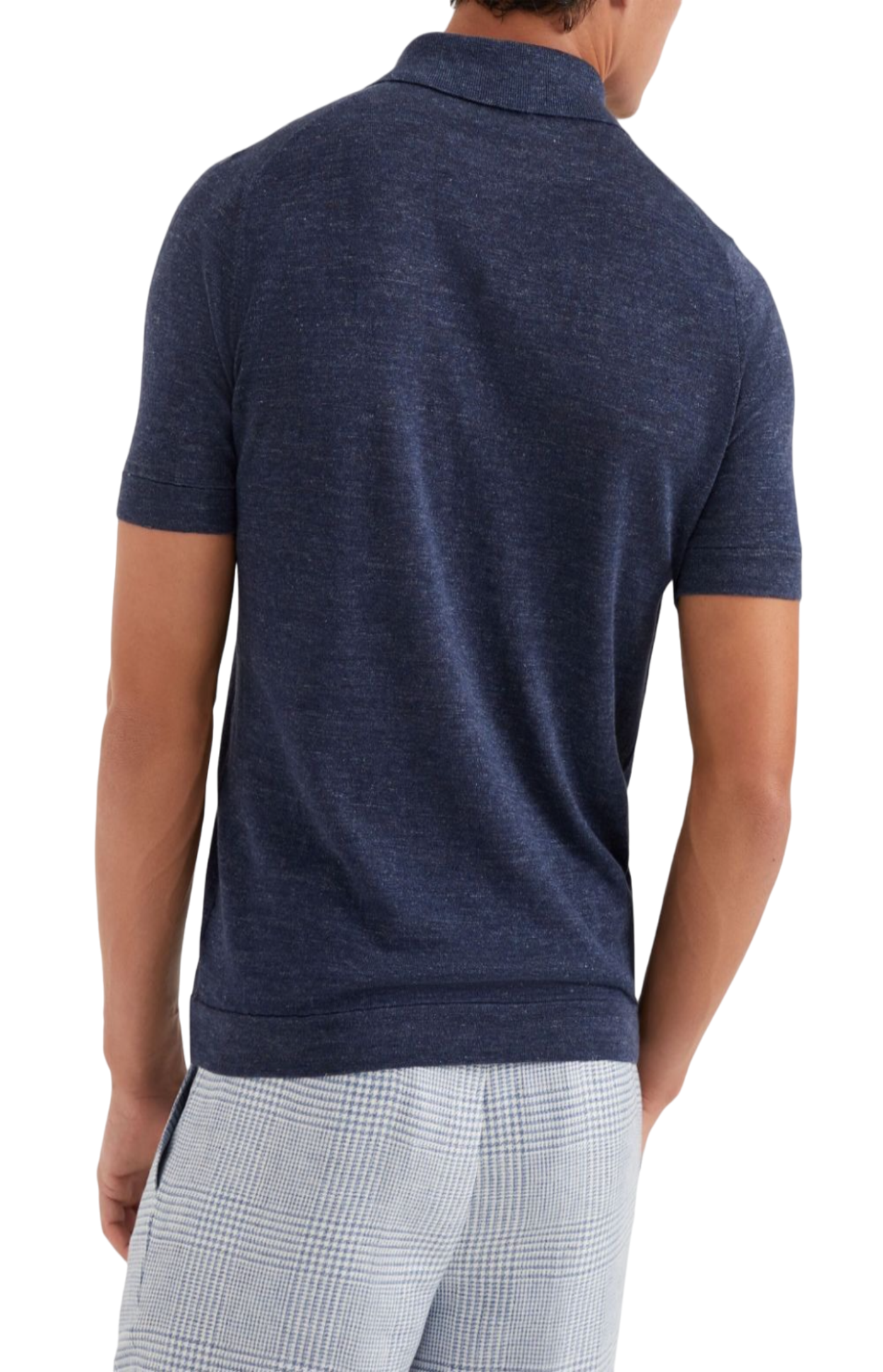 Cargar imagen en el visor de la galería, Ribbed-collar slub-texture polo shirt