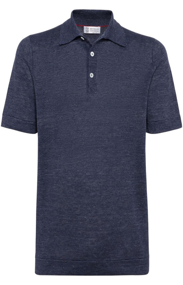 Load image into Gallery viewer, Ribbed-collar slub-texture polo shirt