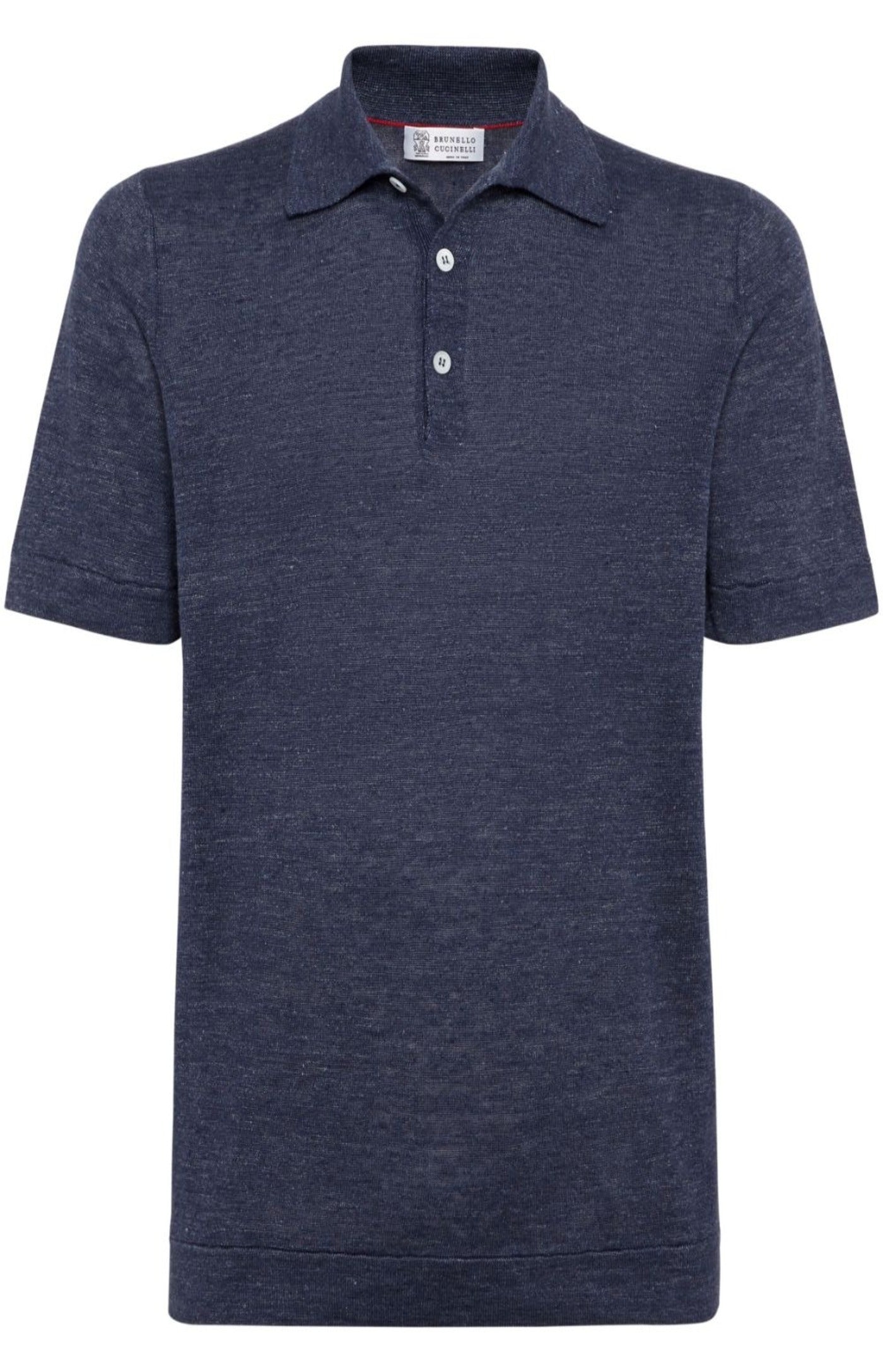 Cargar imagen en el visor de la galería, Ribbed-collar slub-texture polo shirt