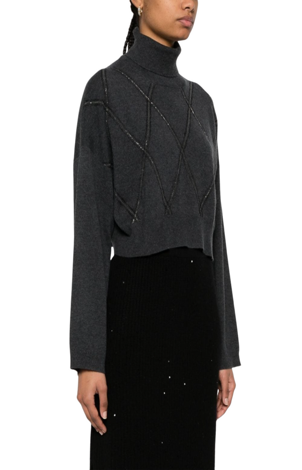 Load image into Gallery viewer, Monili-detail cropped top