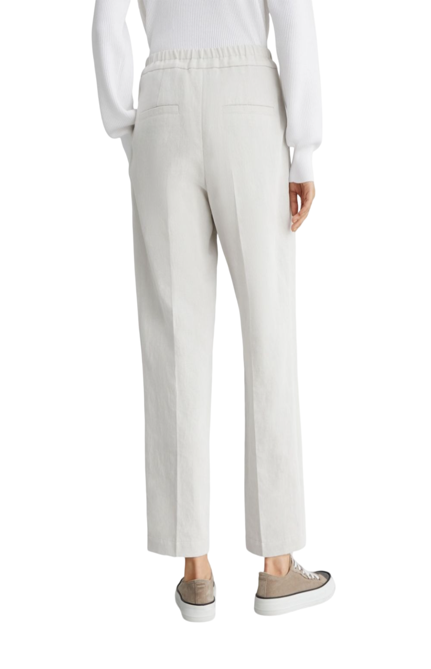 Cargar imagen en el visor de la galería, Straight-leg gabardine trousers
