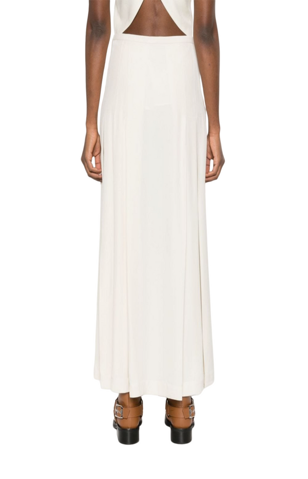 Load image into Gallery viewer, Pleated crepe wrap skirt