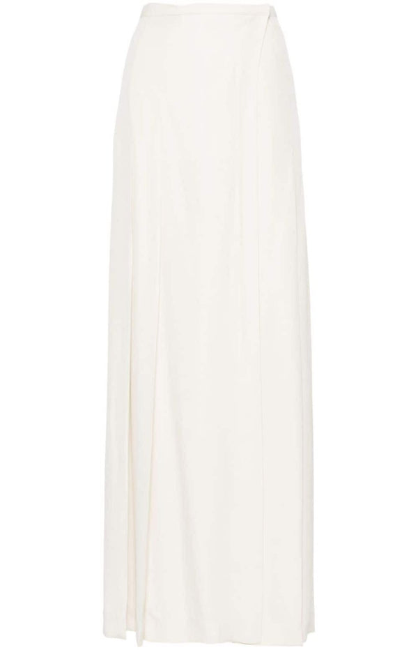 Load image into Gallery viewer, Pleated crepe wrap skirt