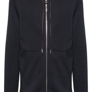 Logo-appliqué zipped hoodie