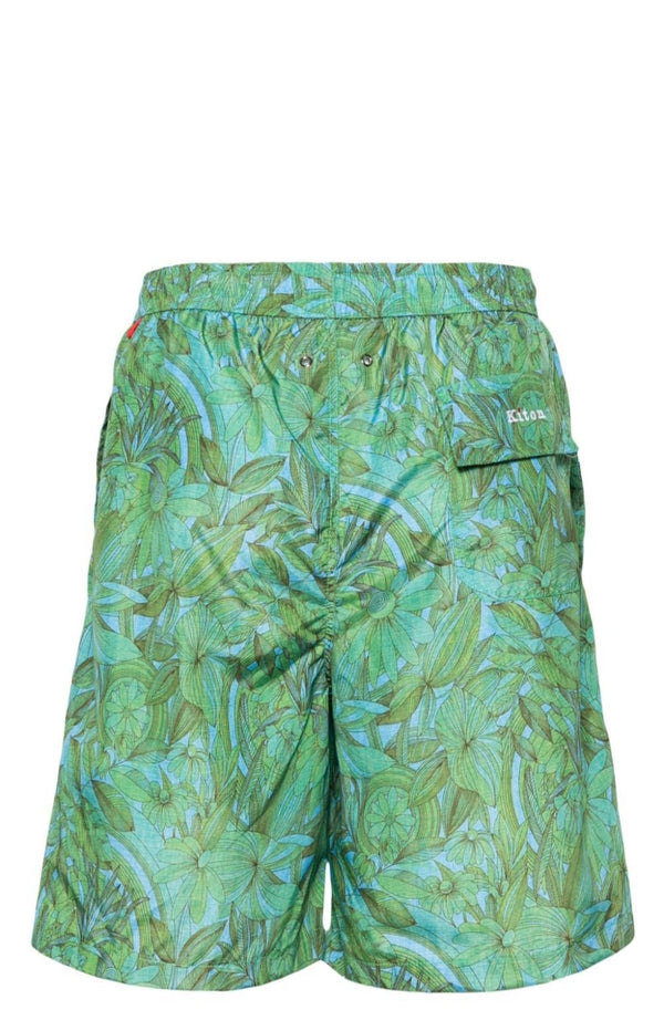 Load image into Gallery viewer, Logo-embroidered swim shorts