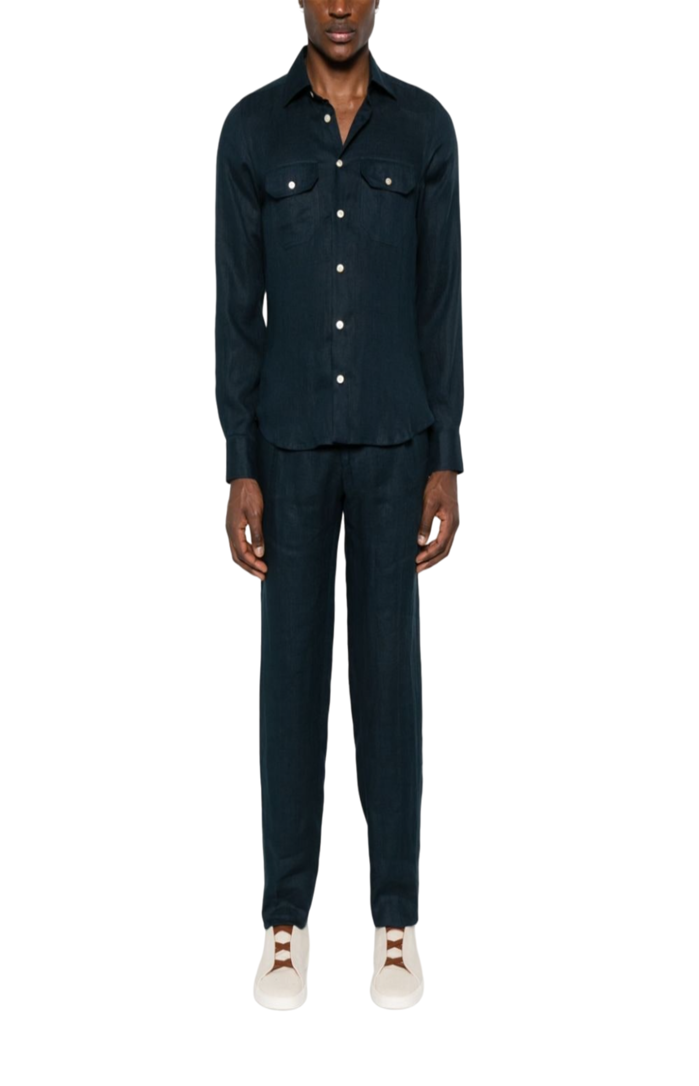 Cargar imagen en el visor de la galería, Linen tapered trousers