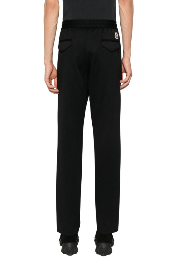 Cargar imagen en el visor de la galería, Logo-patch drawstring tapered trousers