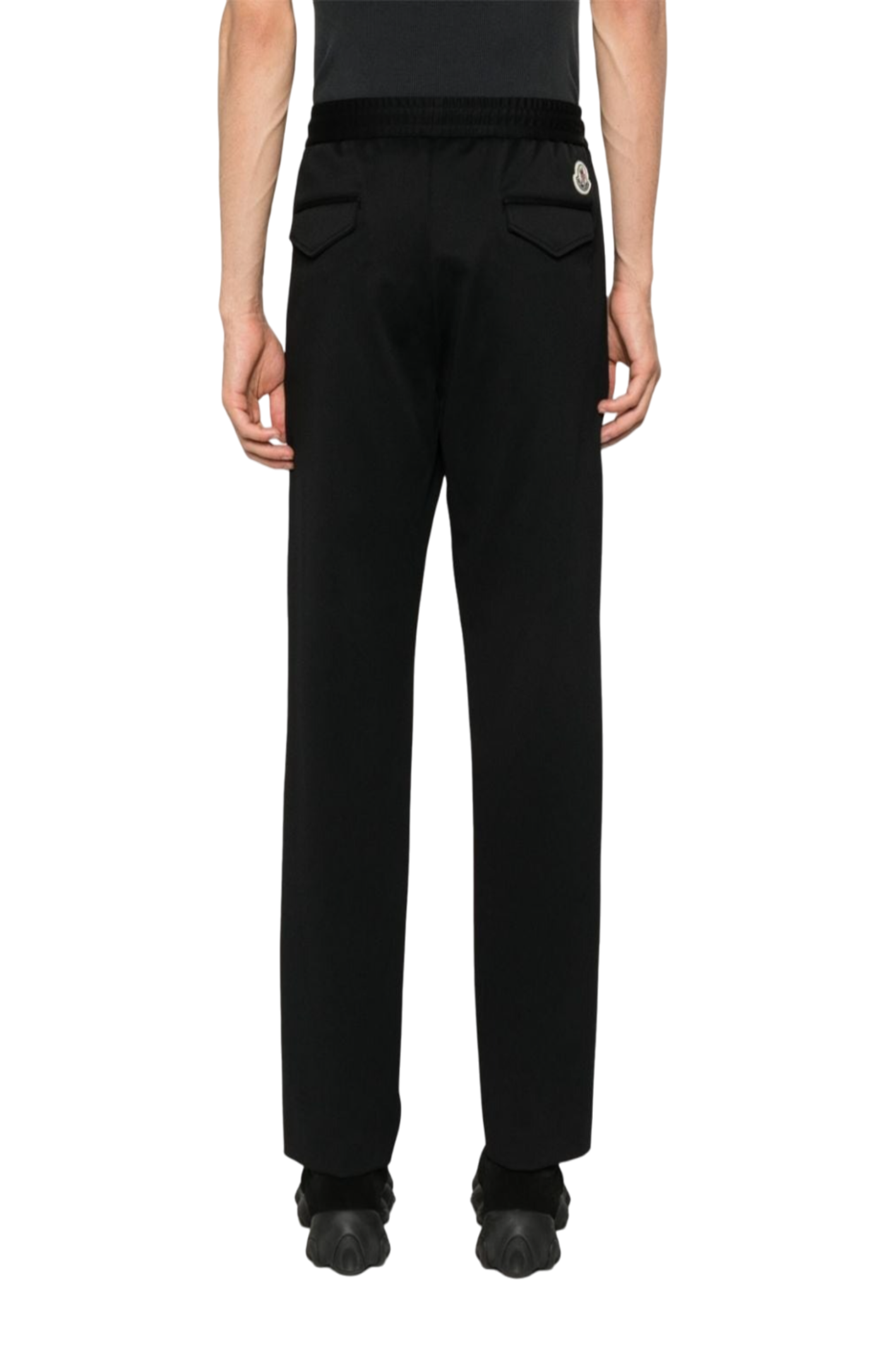 Cargar imagen en el visor de la galería, Logo-patch drawstring tapered trousers