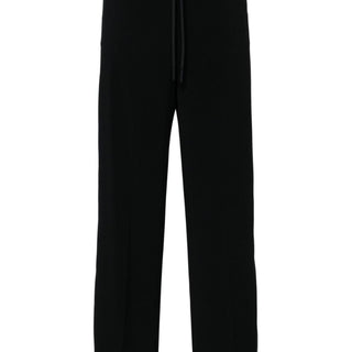 Pressed-crease straight-leg trousers