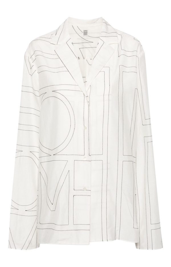 Load image into Gallery viewer, Monogram cotton pyjama top