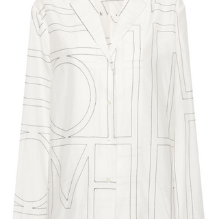 Monogram cotton pyjama top
