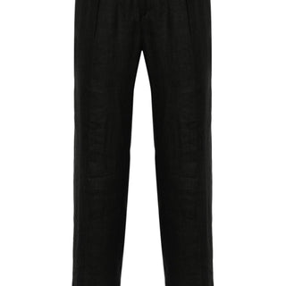 Pleated linen trousers