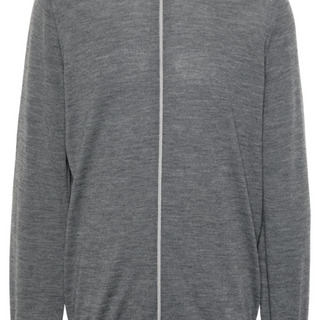 High-neck zip-up cardigan