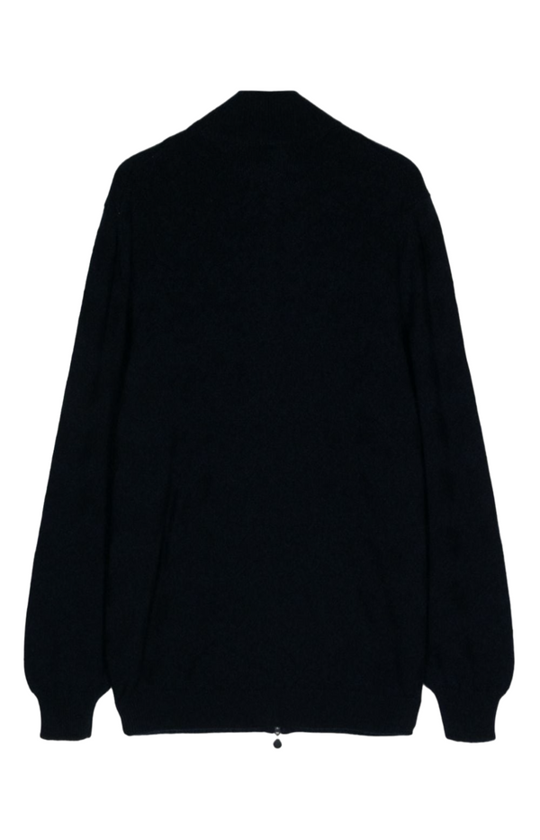 Laden Sie das Bild in den Galerie-Viewer, Chevron-knit zip-up cardigan