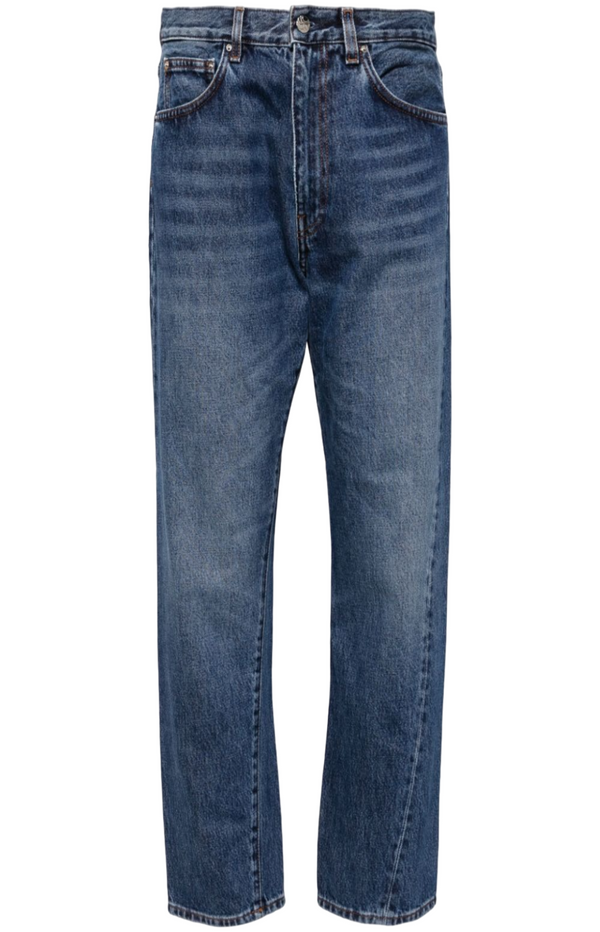 Load image into Gallery viewer, Twisted seam denim washed blue