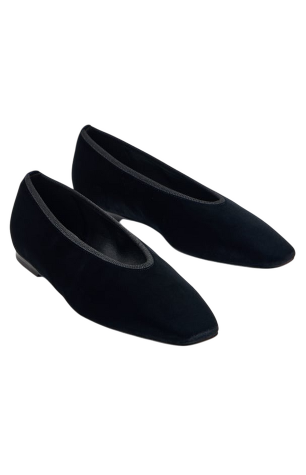 Load image into Gallery viewer, Minimalist Velvet Ballerinas