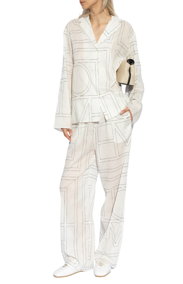 Load image into Gallery viewer, Monogram cotton pyjama top