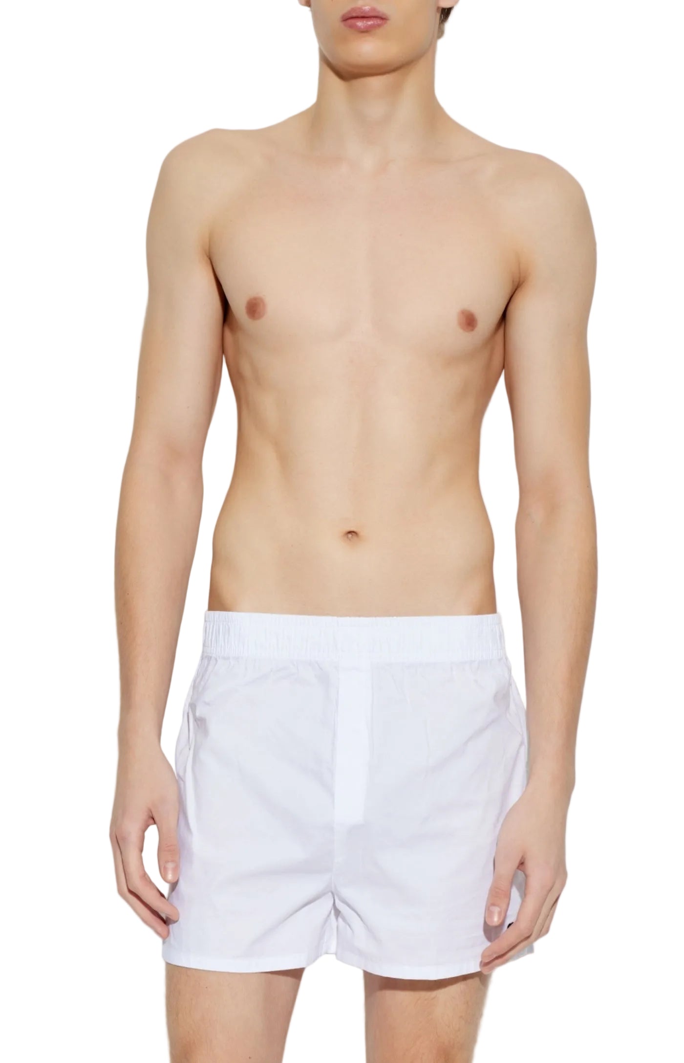 Load image into Gallery viewer, White Cotton Black Ami De Coeur Boxer