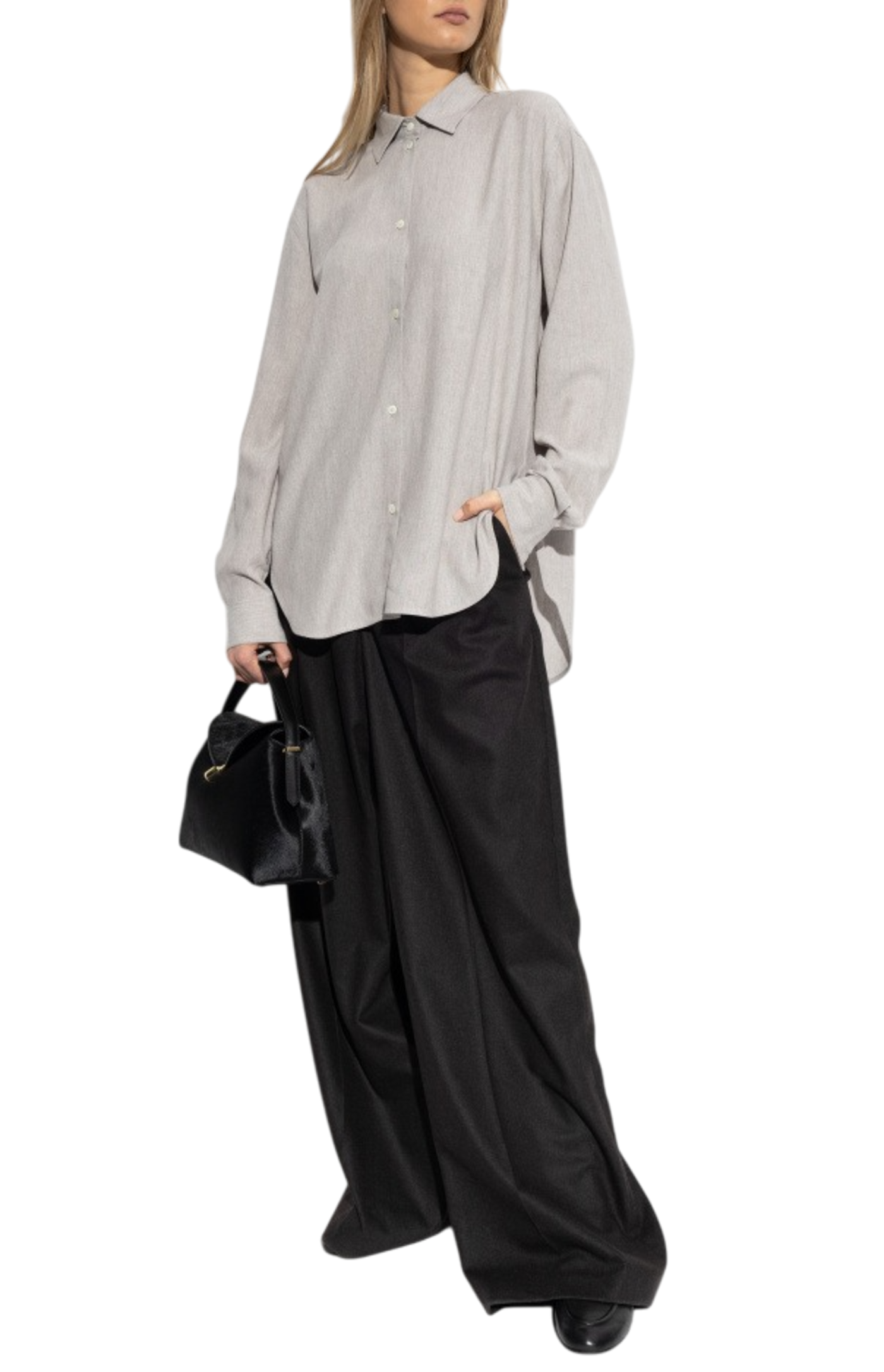 Cargar imagen en el visor de la galería, Toteme Grey Loose Fit Shirt