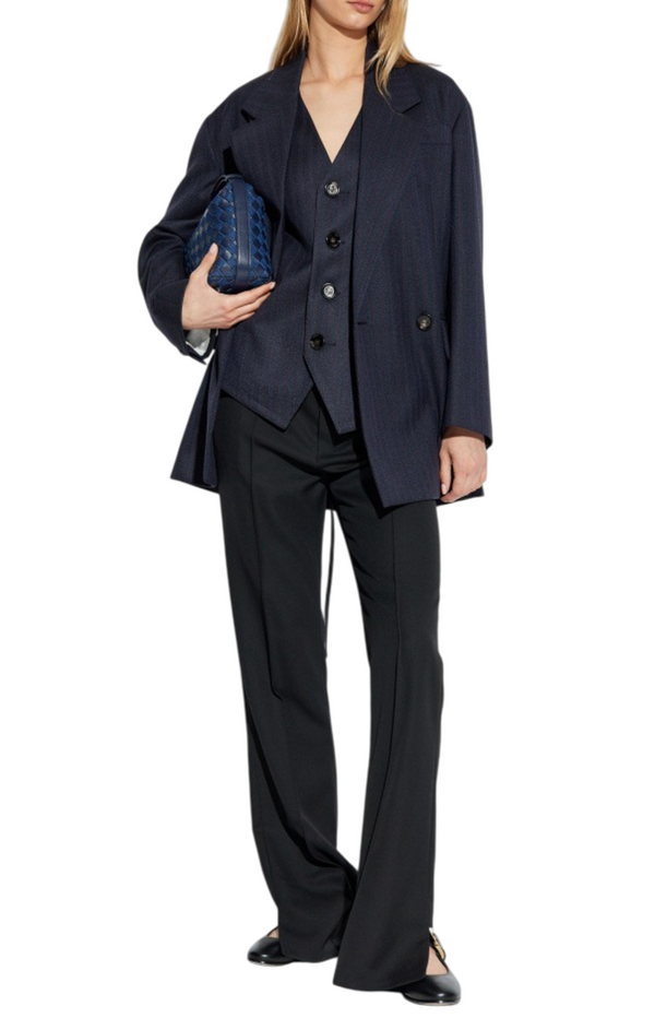 Load image into Gallery viewer, Navy blue double breasted blazer