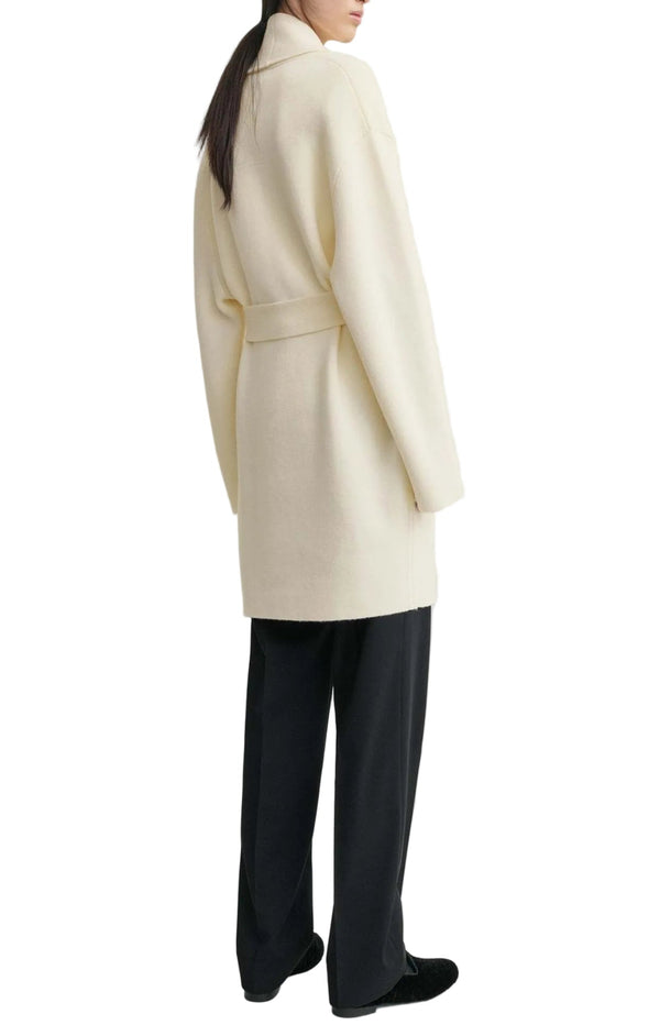 Load image into Gallery viewer, Shawl-lapel robe ecru